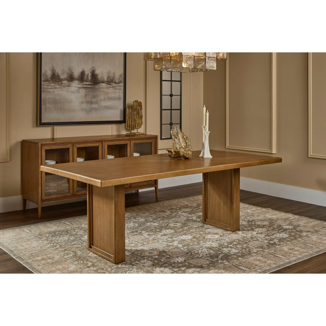 Carlisle 6-Piece Farmhouse Dining Set – Fixed Dining Table, 2 Arm Chairs, 2 Side Chairs & Bench by Modus Furniture