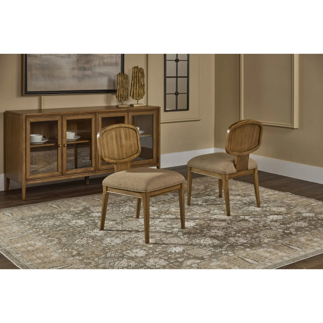Carlisle 6-Piece Farmhouse Dining Set – Fixed Dining Table, 2 Arm Chairs, 2 Side Chairs & Bench by Modus Furniture