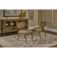 Carlisle 6-Piece Farmhouse Dining Set – Fixed Dining Table, 2 Arm Chairs, 2 Side Chairs & Bench by Modus Furniture