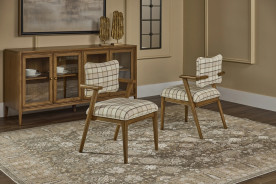 Carlisle 6-Piece Farmhouse Dining Set – Fixed Dining Table, 2 Arm Chairs, 2 Side Chairs & Bench by Modus Furniture