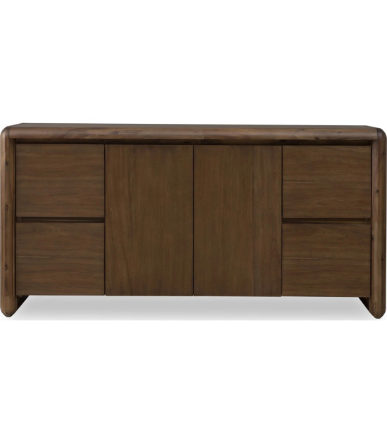 Xolani 2-Door 4-Drawer Acacia Wood Sideboard in Impala Finish by Modus Furniture