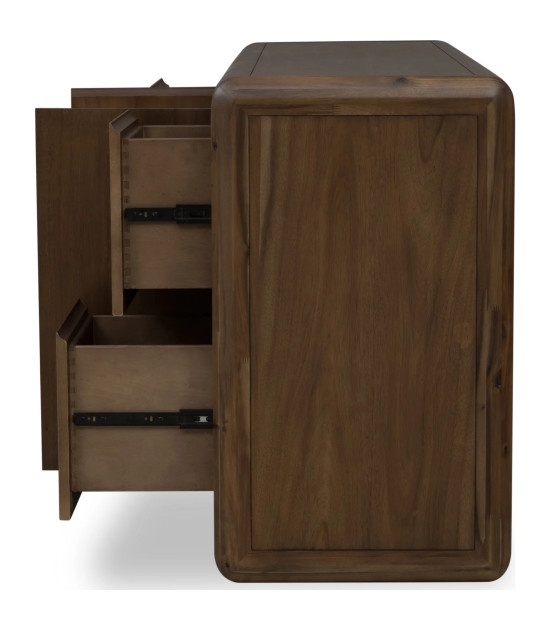 Xolani 2-Door 4-Drawer Acacia Wood Sideboard in Impala Finish by Modus Furniture