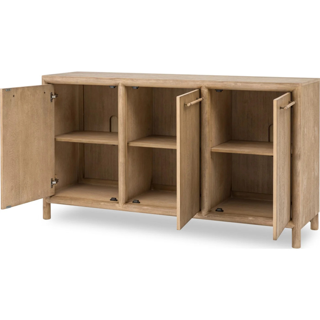 Dorsey Acacia Wood Sideboard in Granola Finish – Contemporary Style by Modus Furniture