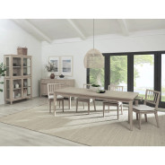 Camden 2-Drawer 2-Door Oak Wood Sideboard in Chai Finish – Contemporary Style by Modus Furniture