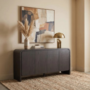 Elora Sideboard in Jet Black Ash Finish – Contemporary Style by Modus Furniture