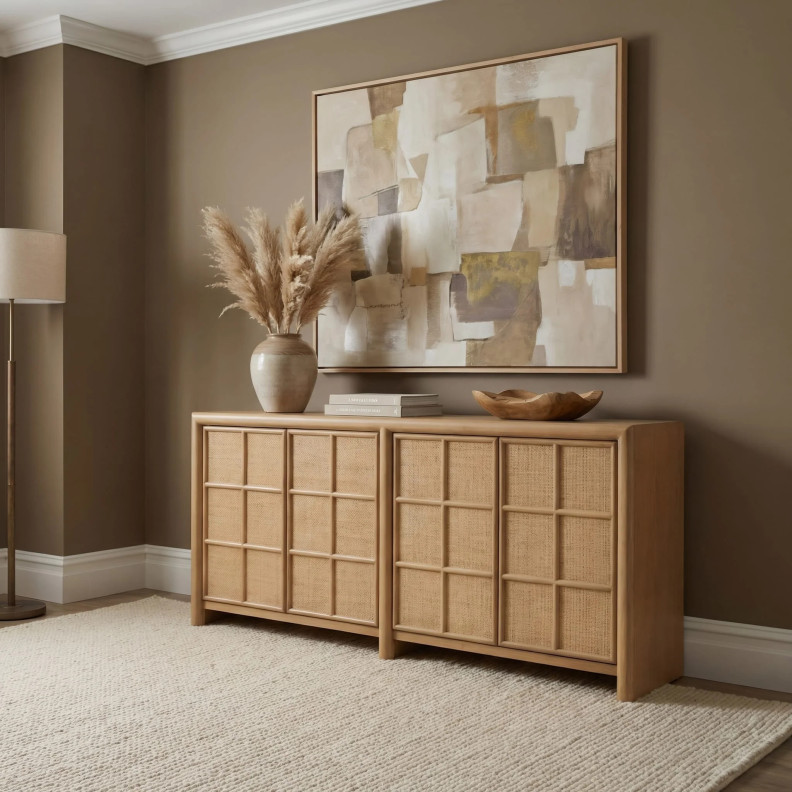 Barton Storage Cabinet in Frappe Finish – Contemporary Style by Modus Furniture