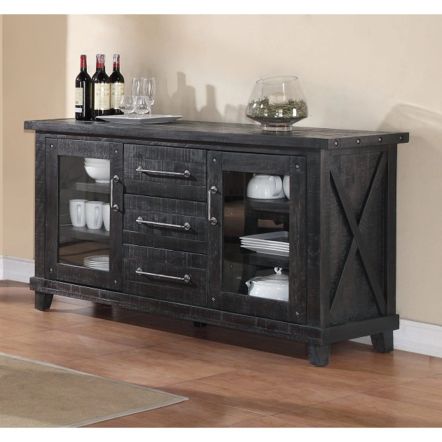 Yosemite Solid Wood Sideboard – Contemporary Rustic Style by Modus Furniture
