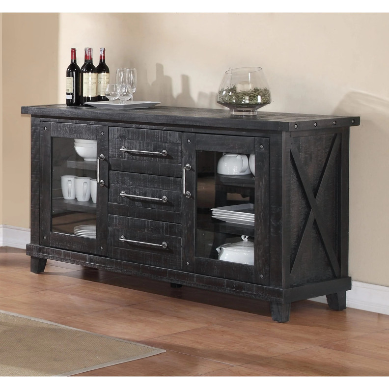 Yosemite Solid Wood Sideboard – Contemporary Rustic Style by Modus Furniture