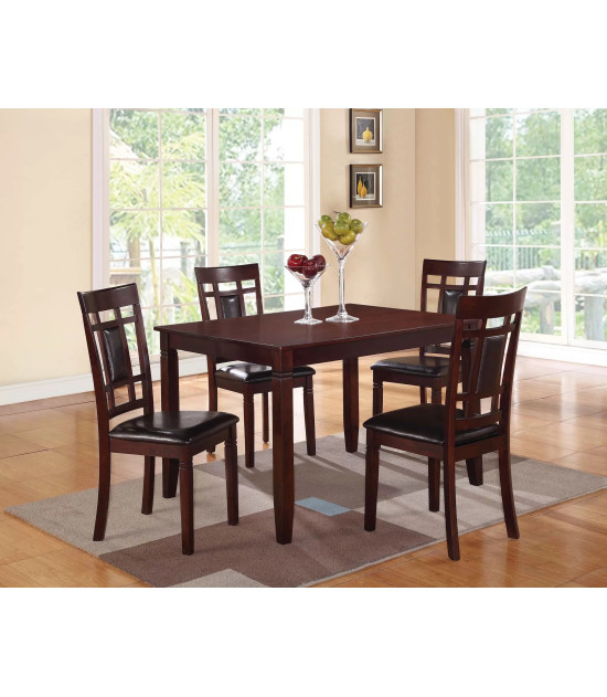 F2232 5-Piece Dining Set with Table & 4 Chairs by Poundex Furniture