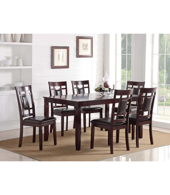 F2294 7-Piece Dining Table Set with 6 Chairs by Poundex Furniture