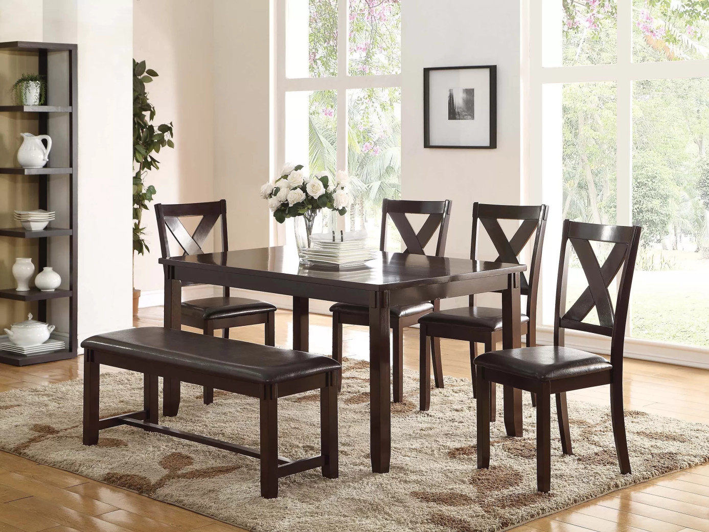 F2297 Espresso 6-Piece Dining Set by Poundex | Phoenix AZ