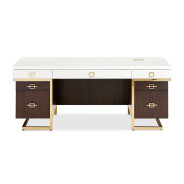Belmont Place-N Espresso Executive Office Desk – Transitional Style by Michael Amini