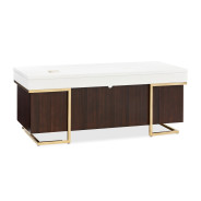 Belmont Place-N Espresso Executive Office Desk – Transitional Style by Michael Amini