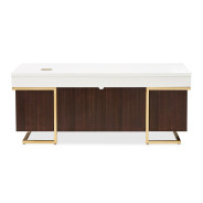 Belmont Place-N Espresso Executive Office Desk – Transitional Style by Michael Amini