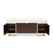Belmont Place-N Espresso Executive Office Desk – Transitional Style by Michael Amini