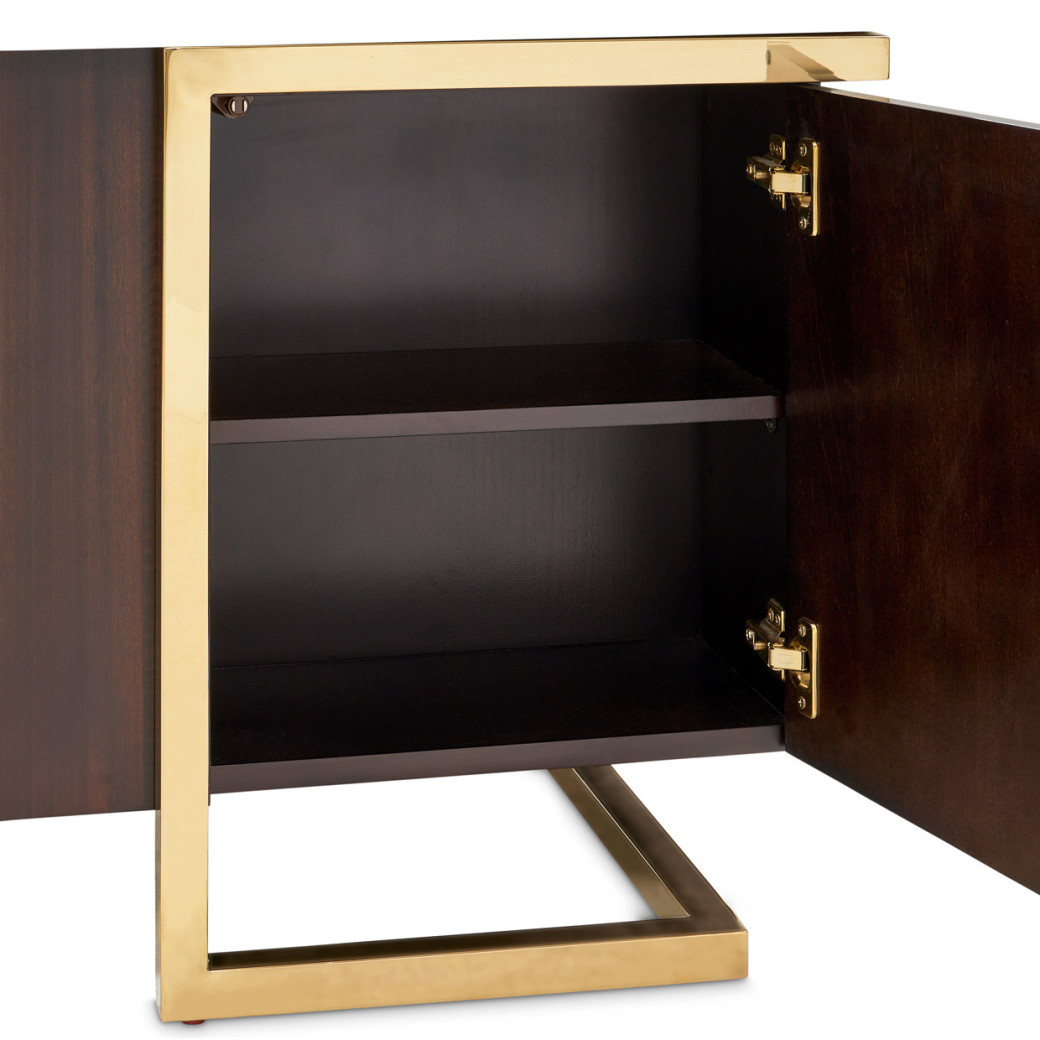 Belmont Place-N Espresso Executive Office Desk – Transitional Style by Michael Amini