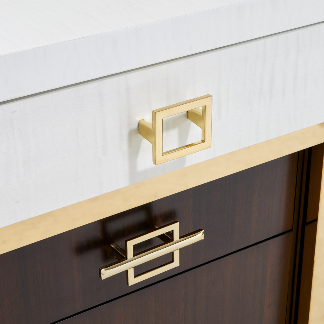 Belmont Place-N Espresso Executive Office Desk – Transitional Style by Michael Amini