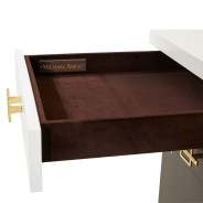 Belmont Place-N Espresso Executive Office Desk – Transitional Style by Michael Amini