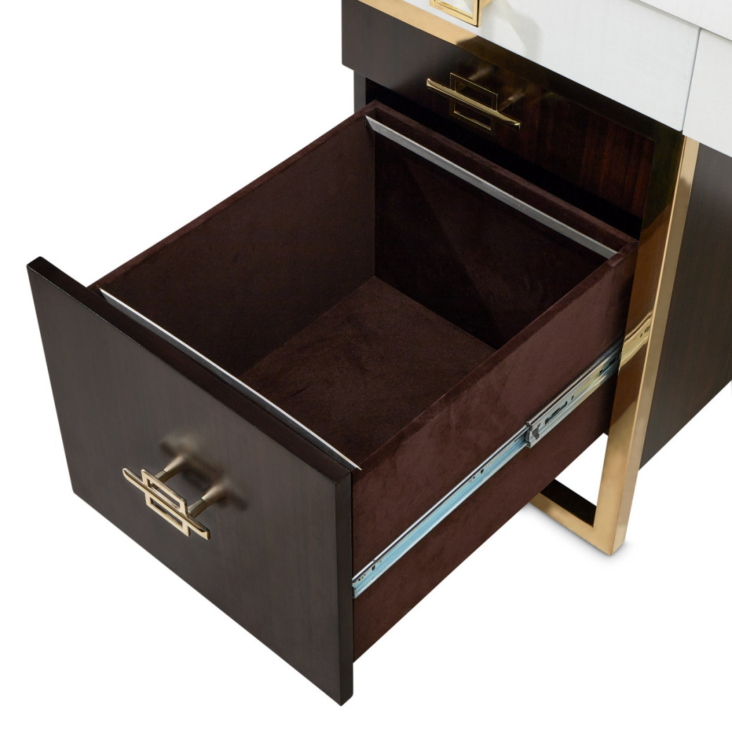 Belmont Place-N Espresso Executive Office Desk – Transitional Style by Michael Amini