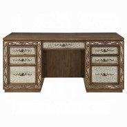 91435 Antique Gold Finish Executive Writing Desk Orianne Collection by Acme Furniture
