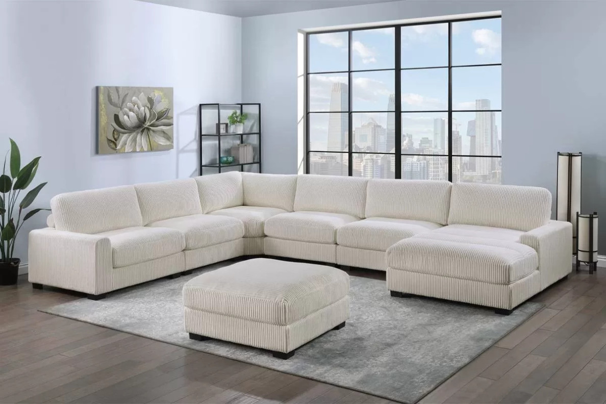 F8984 7-Piece Beige Modular Sectional | Poundex Phoenix