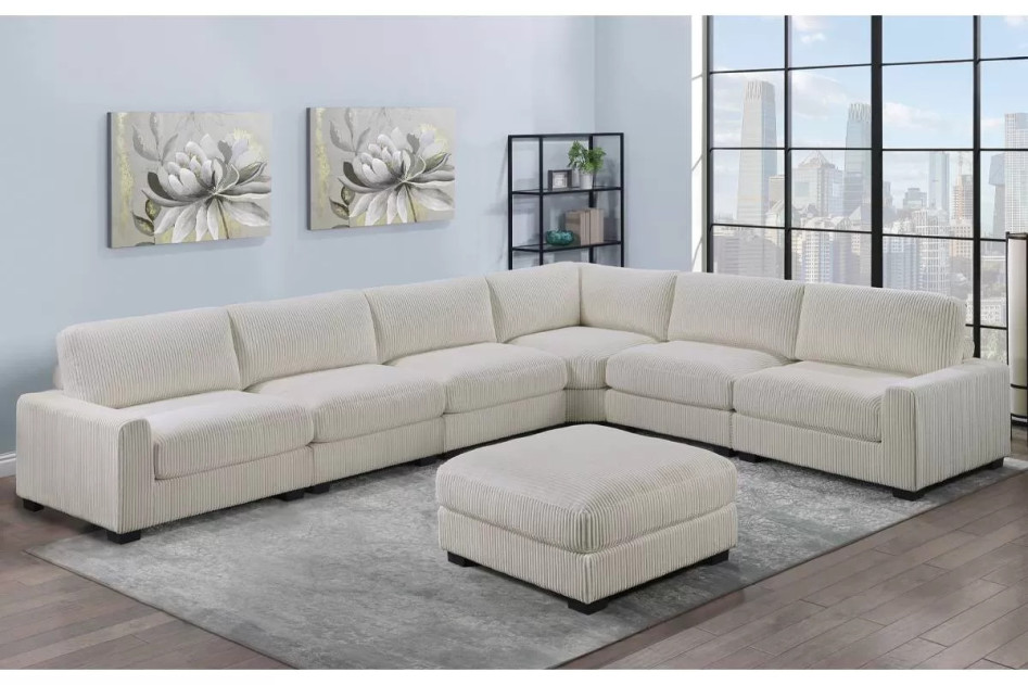 162 Poundex 7-Piece XL Beige Modular Sectional | Phoenix