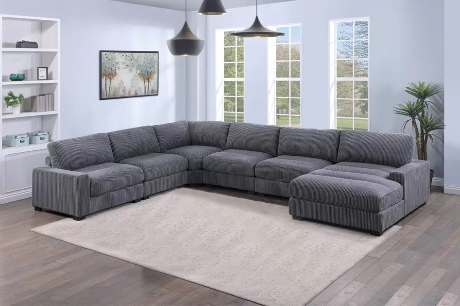 163 6-Piece XL Gray Modular Sectional Sofa Set by Poundex – Phoenix, AZ
