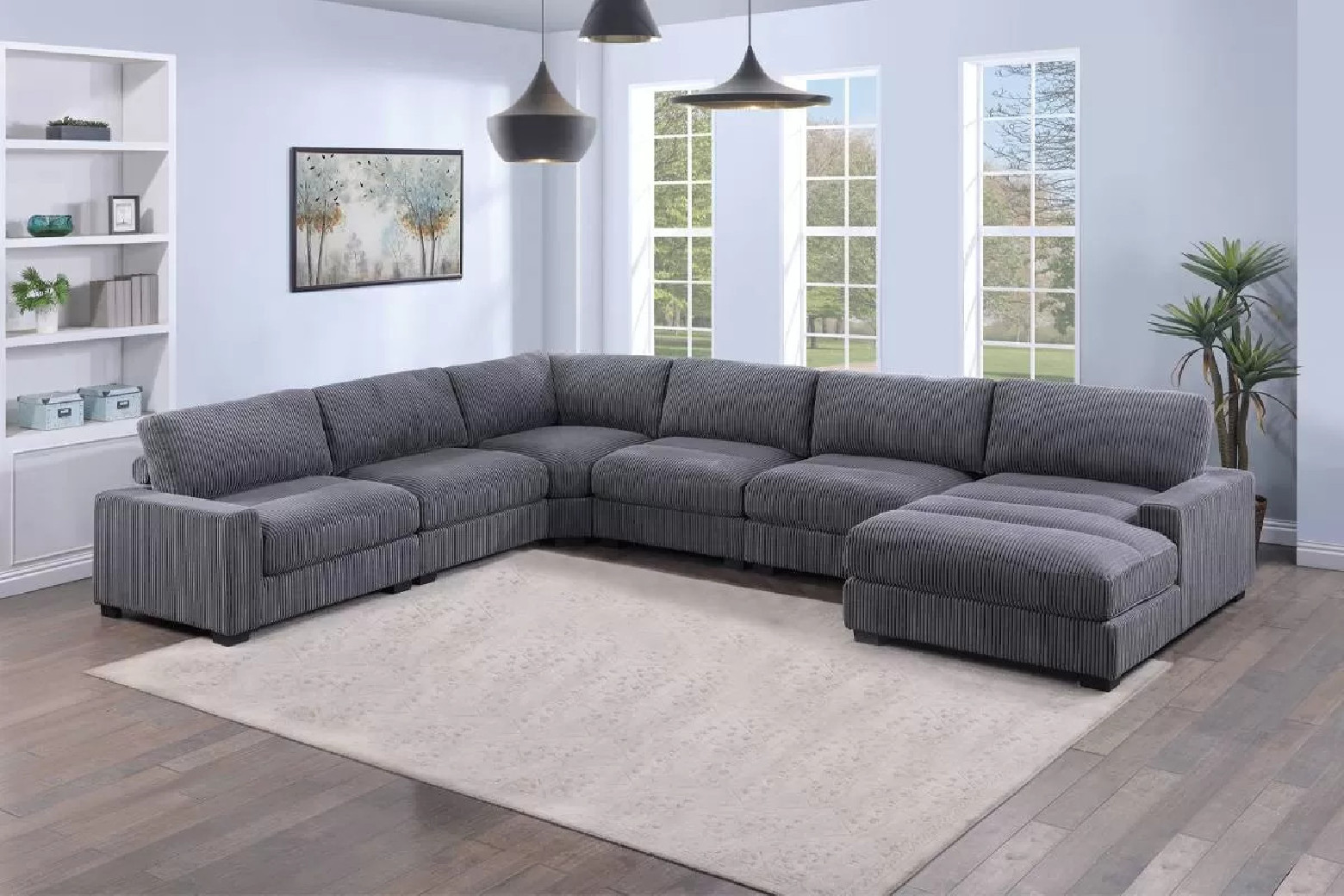 163 6-Piece XL Gray Modular Sectional Sofa Set by Poundex – Phoenix, AZ