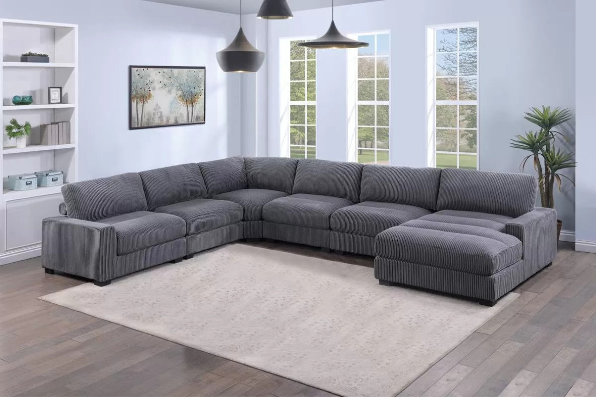 163 6-Piece XL Gray Modular Sectional Sofa Set by Poundex – Phoenix, AZ
