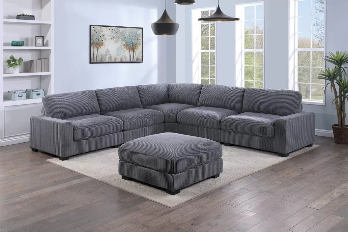 164 Poundex 6-Piece XL Gray Modular Sectional | Phoenix
