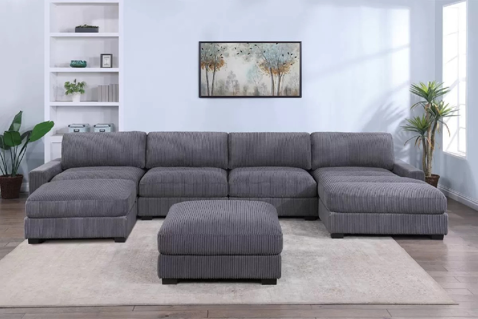165 6-Piece XL Gray Modular Sectional Sofa Set with ottoman by Poundex – Phoenix, AZ