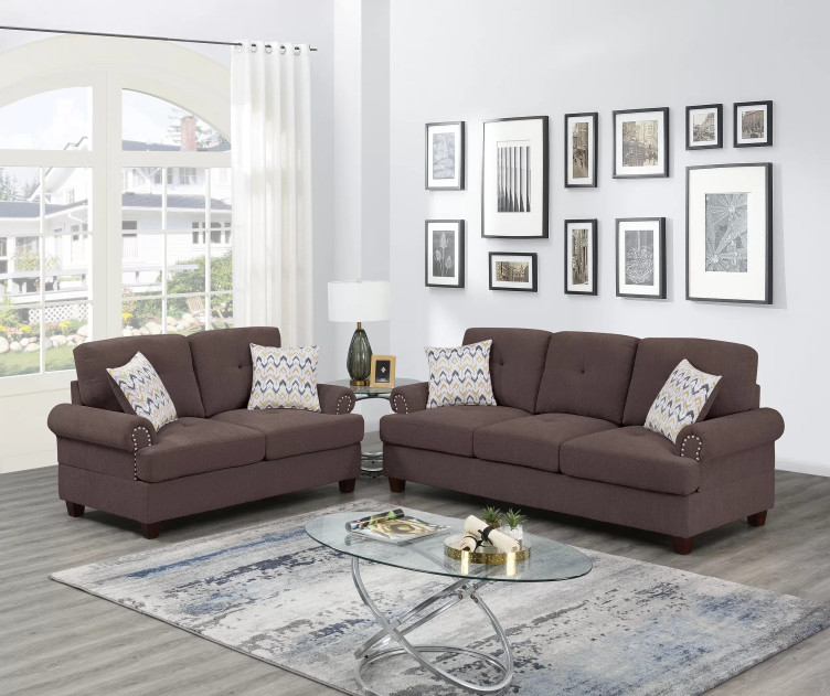 F8835 Sofa & Loveseat Set | Poundex Furniture Phoenix AZ