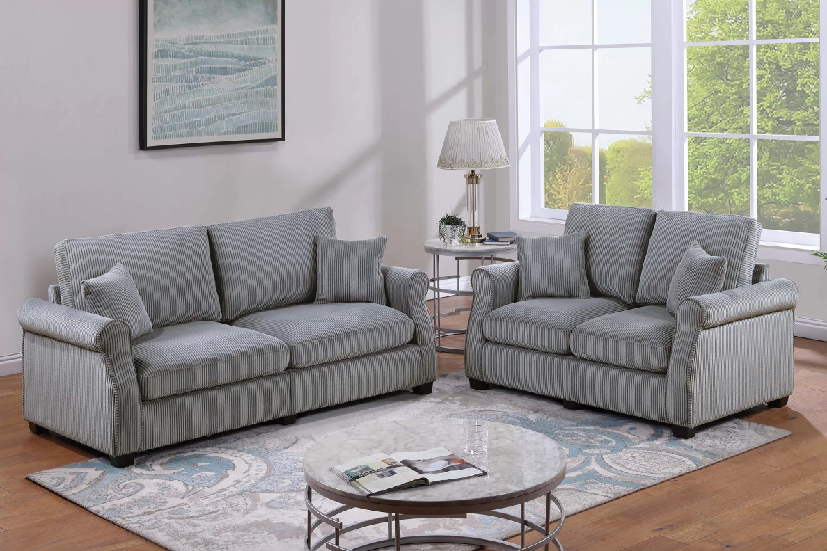 F8498 Sofa & Loveseat Set | Poundex Furniture Phoenix AZ