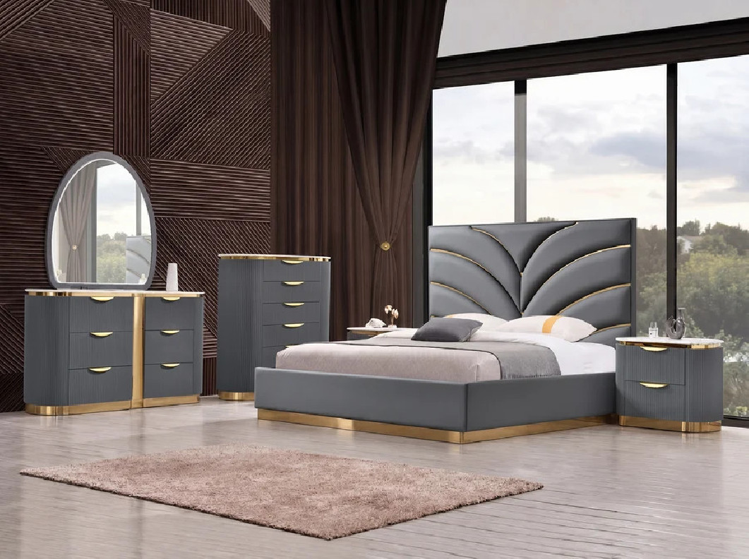 B1003 Arial Grey Queen Bedroom Set | McFerran Furnishings phoenix Az