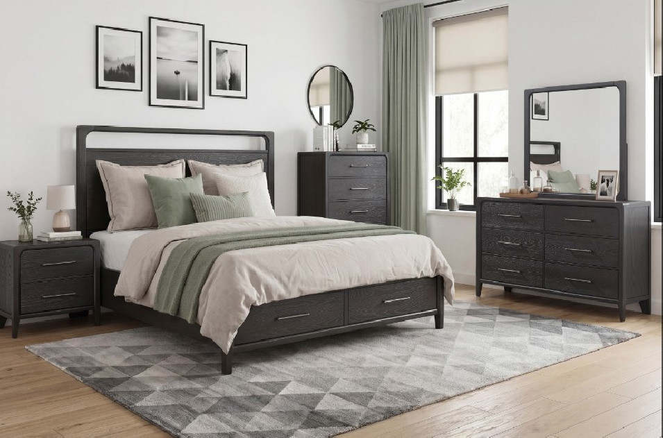 2502BK Elowen 5PC Queen Bedroom Set | Homelegance Phoenix
