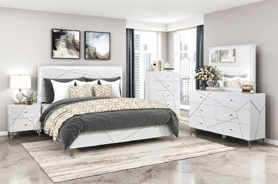 2455NWH Orlo 5PC Modern Queen Bedroom Set | Homelegance Phoenix