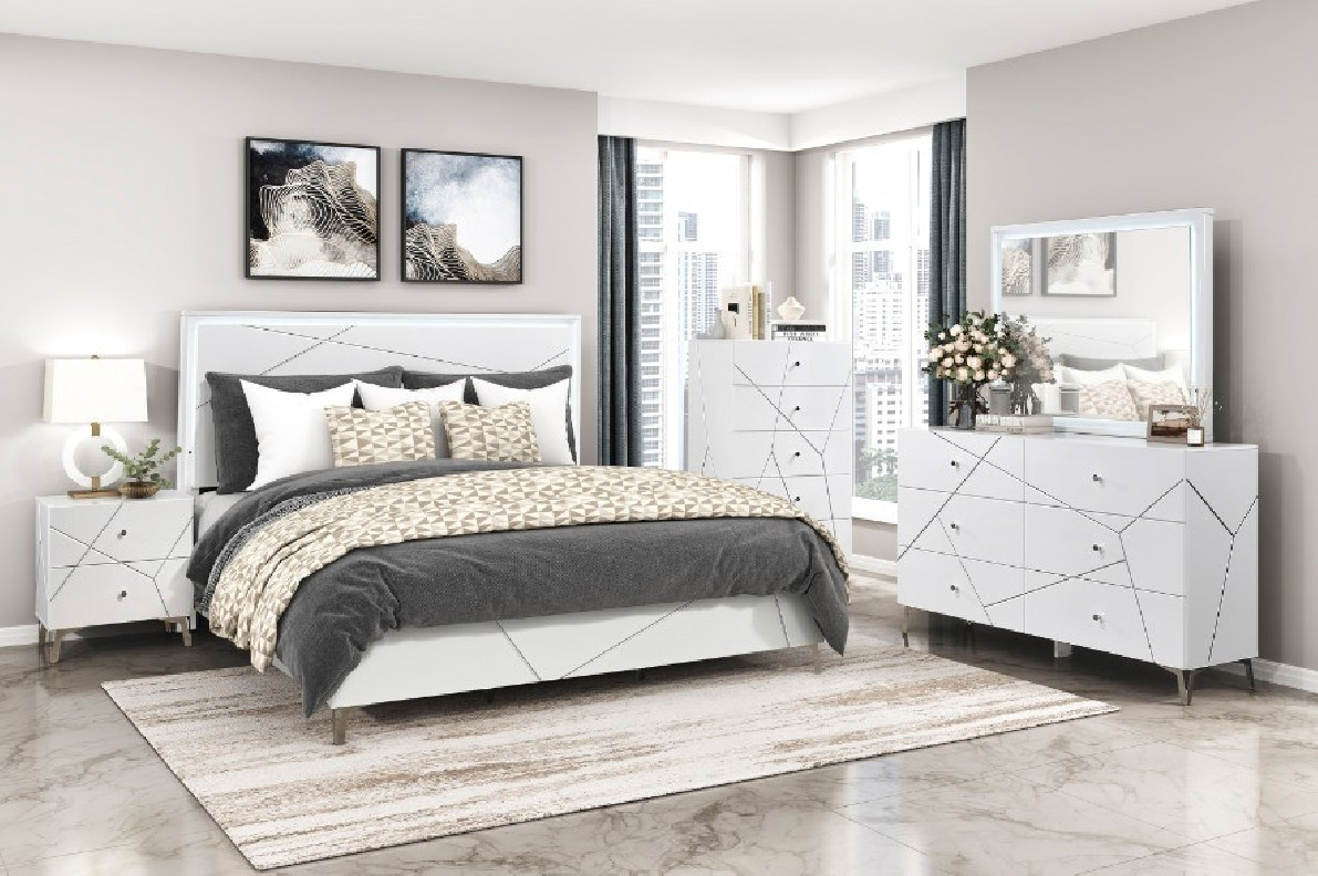 2455NWH Orlo 5PC Modern Queen Bedroom Set | Homelegance Phoenix
