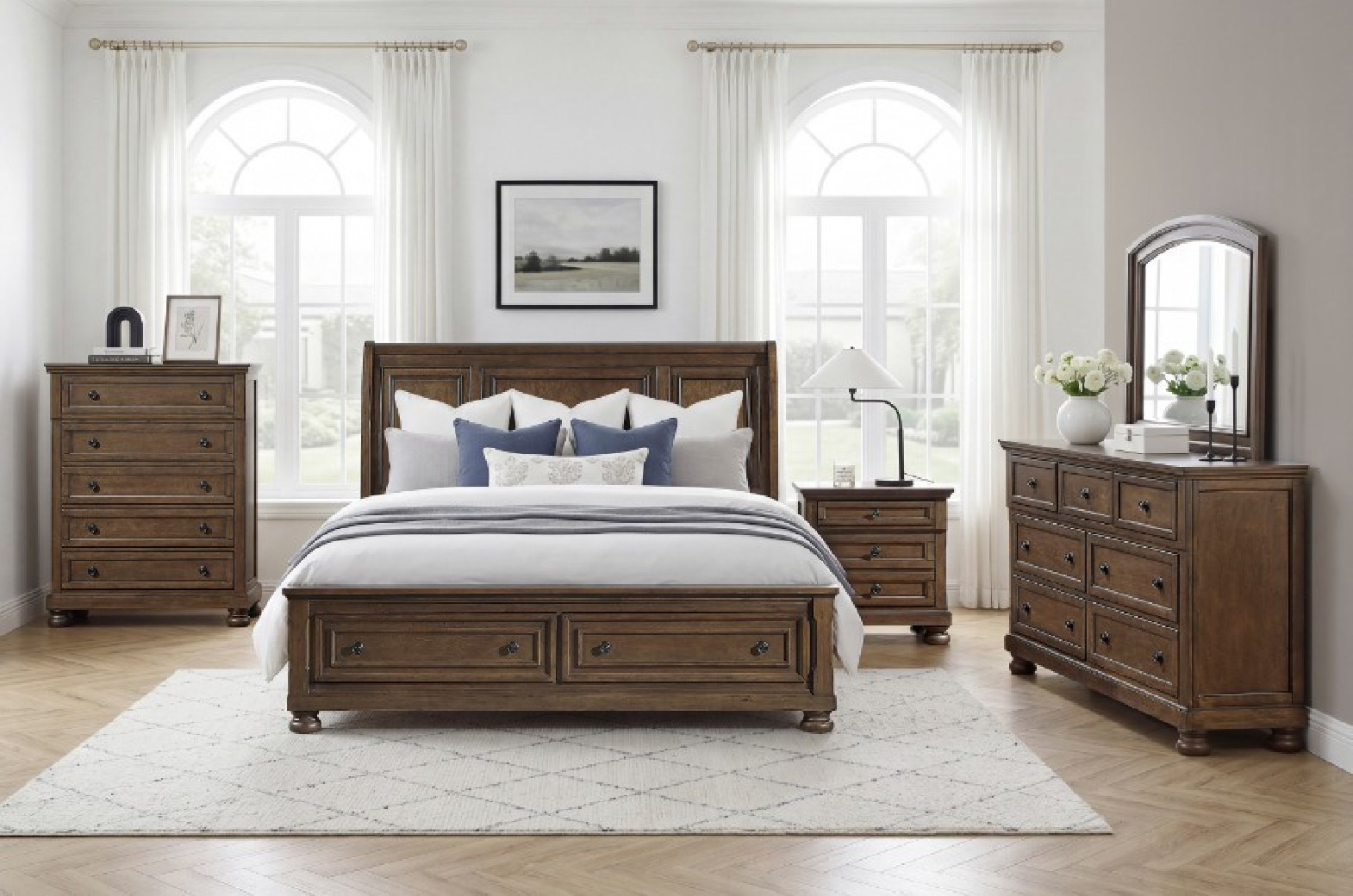 1718BR Begonia 5PC Transitional Bedroom Set | Homelegance Phoenix