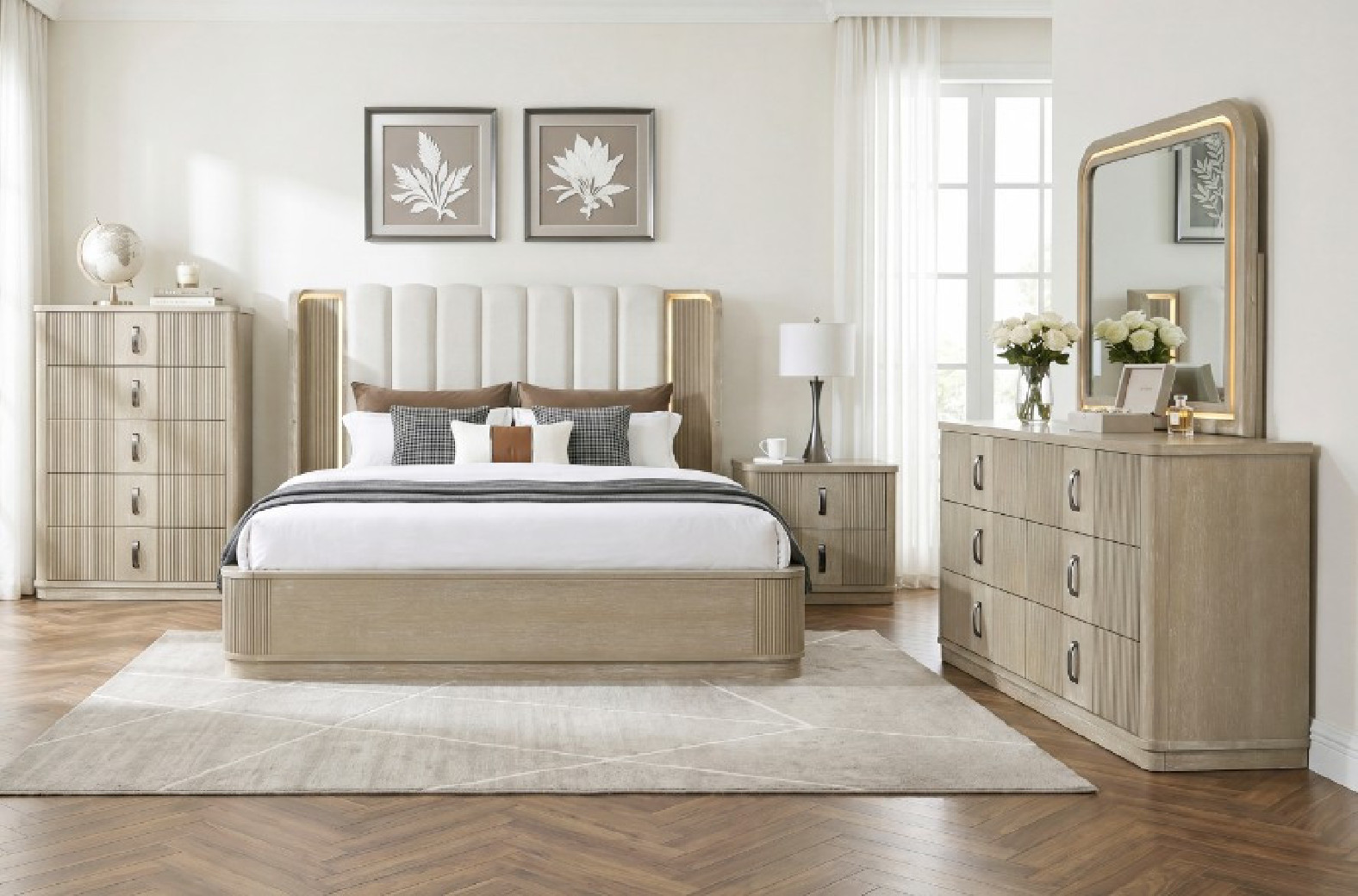 2500 Ribbon 5PC Queen Bedroom Set | Phoenix AZ