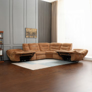 LV04650 Emmy Power Motion Sectional Sofa – Contemporary Style in Orange Chenille by ACME Furniture