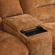 LV04650 Emmy Power Motion Sectional Sofa – Contemporary Style in Orange Chenille by ACME Furniture