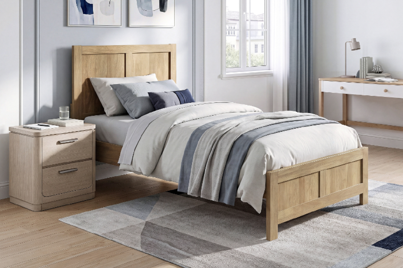 B2048T Liam Twin Platform Bed – Contemporary Casual Style by Homelegance
