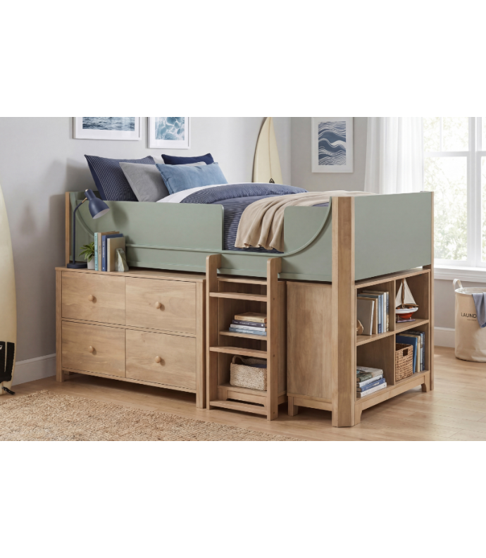 Liam B2048GNLT Twin Low Loft Bed | Homelegance | Phoenix AZ