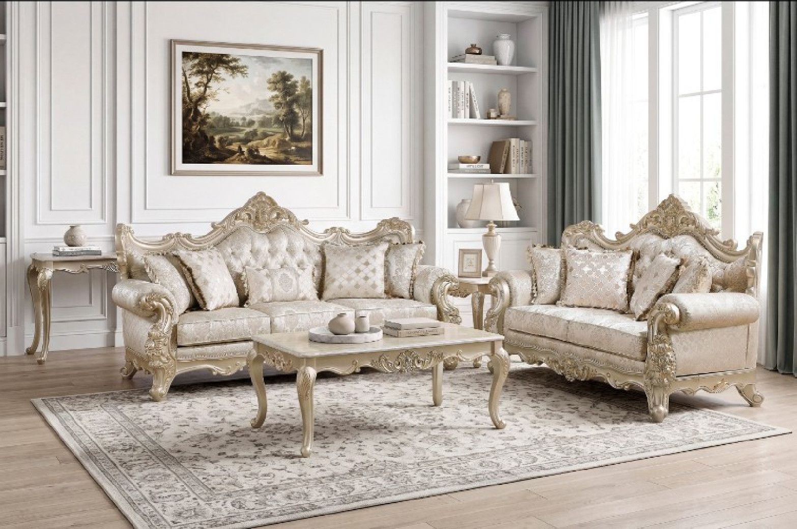 Sovereign Victorian-Inspired Sofa & Loveseat | Homelegance | Phoenix AZ