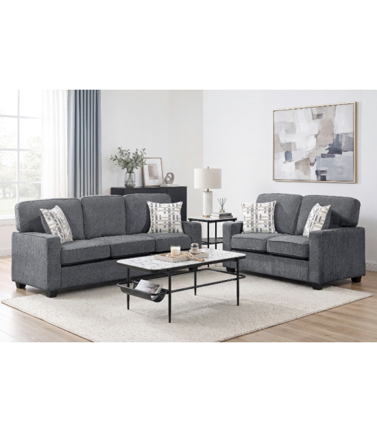 Frances Dark Gray Sofa & Loveseat | Homelegance | Phoenix AZ