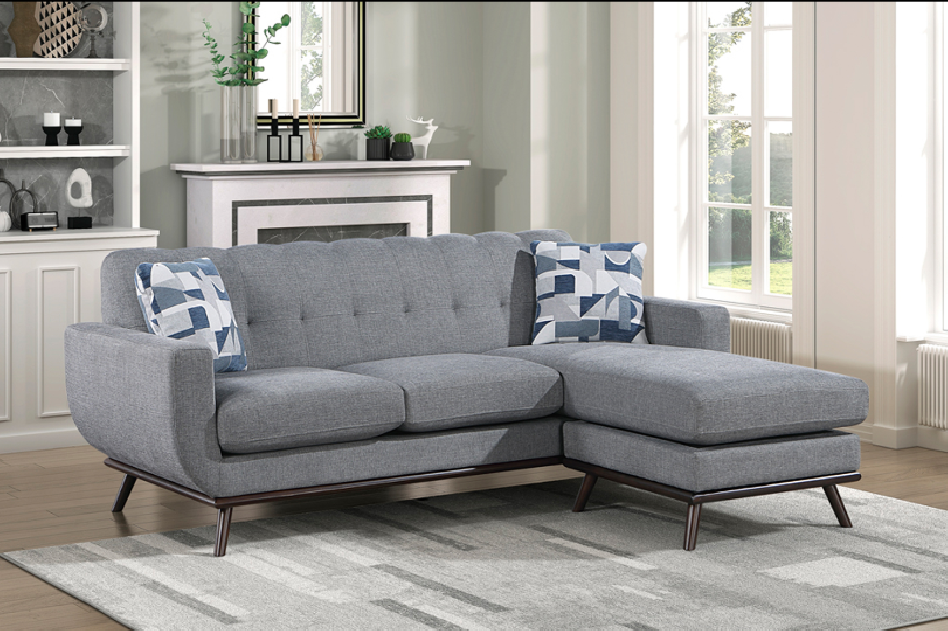 Everton Gray Mid-Century Sofa Chaise | Homelegance | Phoenix AZ