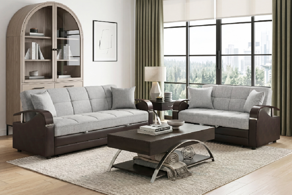 8429 Hybrid Convertible Sofa & Loveseat | Homelegance | Phoenix AZ