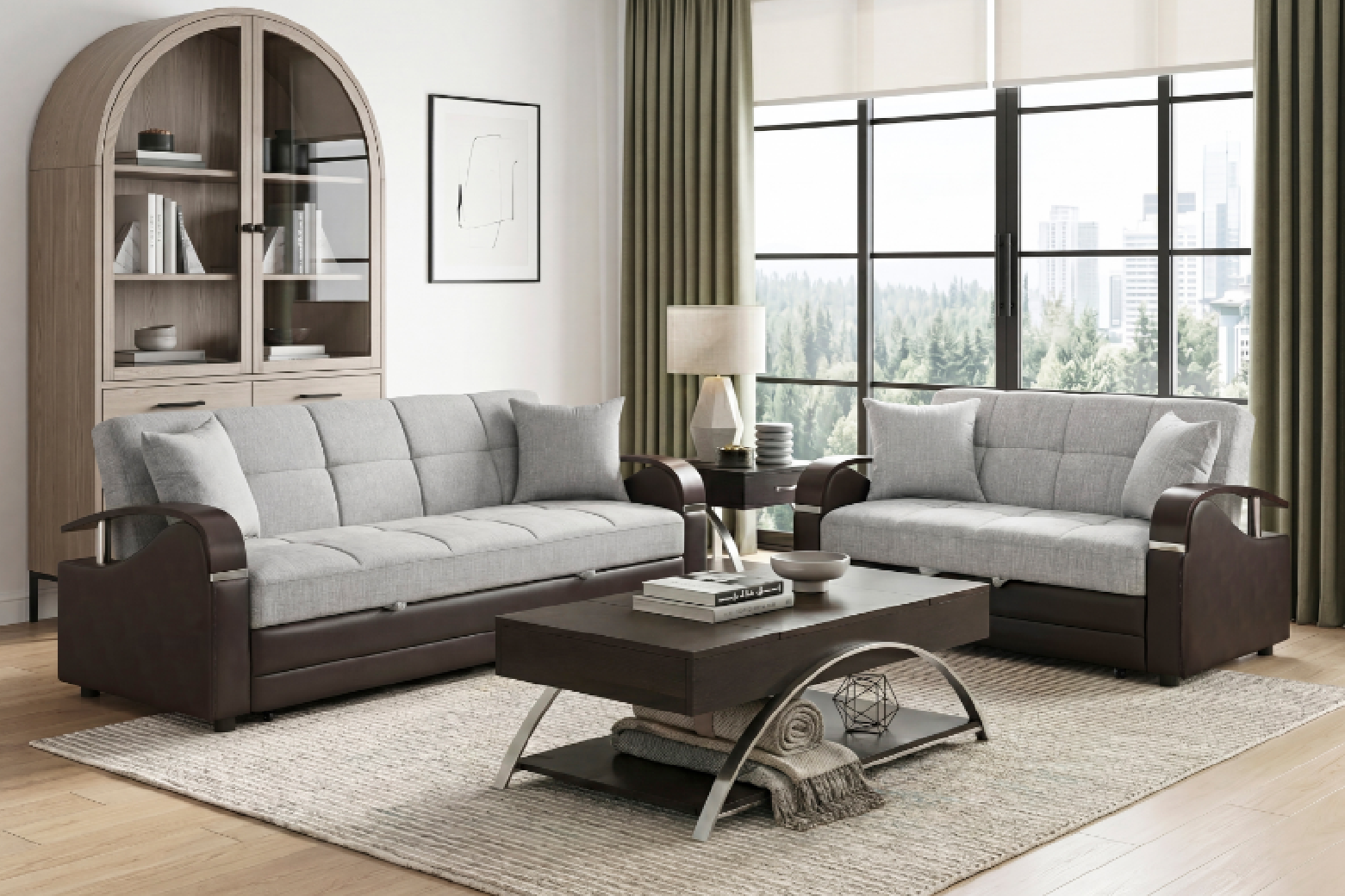 8429 Hybrid Convertible Sofa & Loveseat | Homelegance | Phoenix AZ
