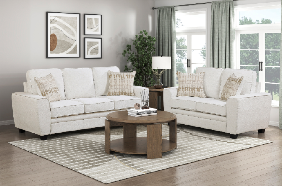 Zander Beige Chenille Sofa & Loveseat | Homelegance | Phoenix AZ