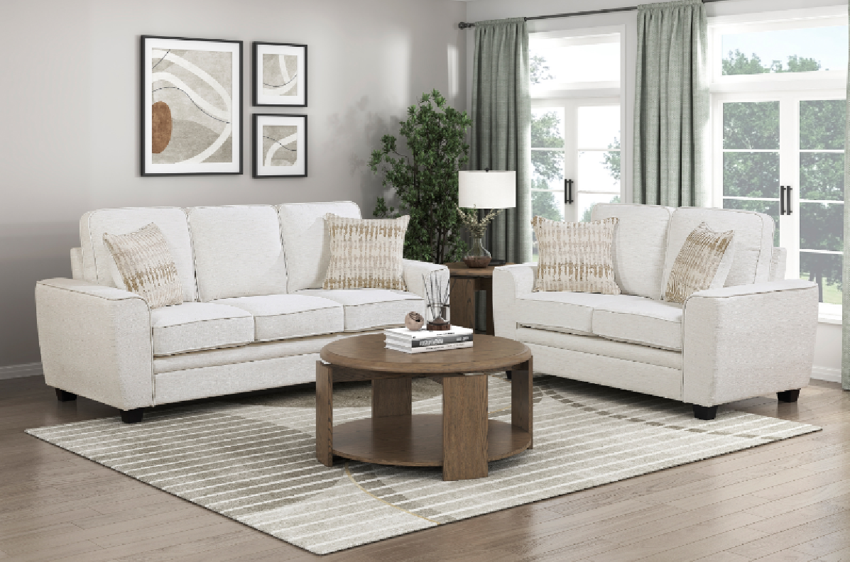 Zander Beige Chenille Sofa & Loveseat | Homelegance | Phoenix AZ